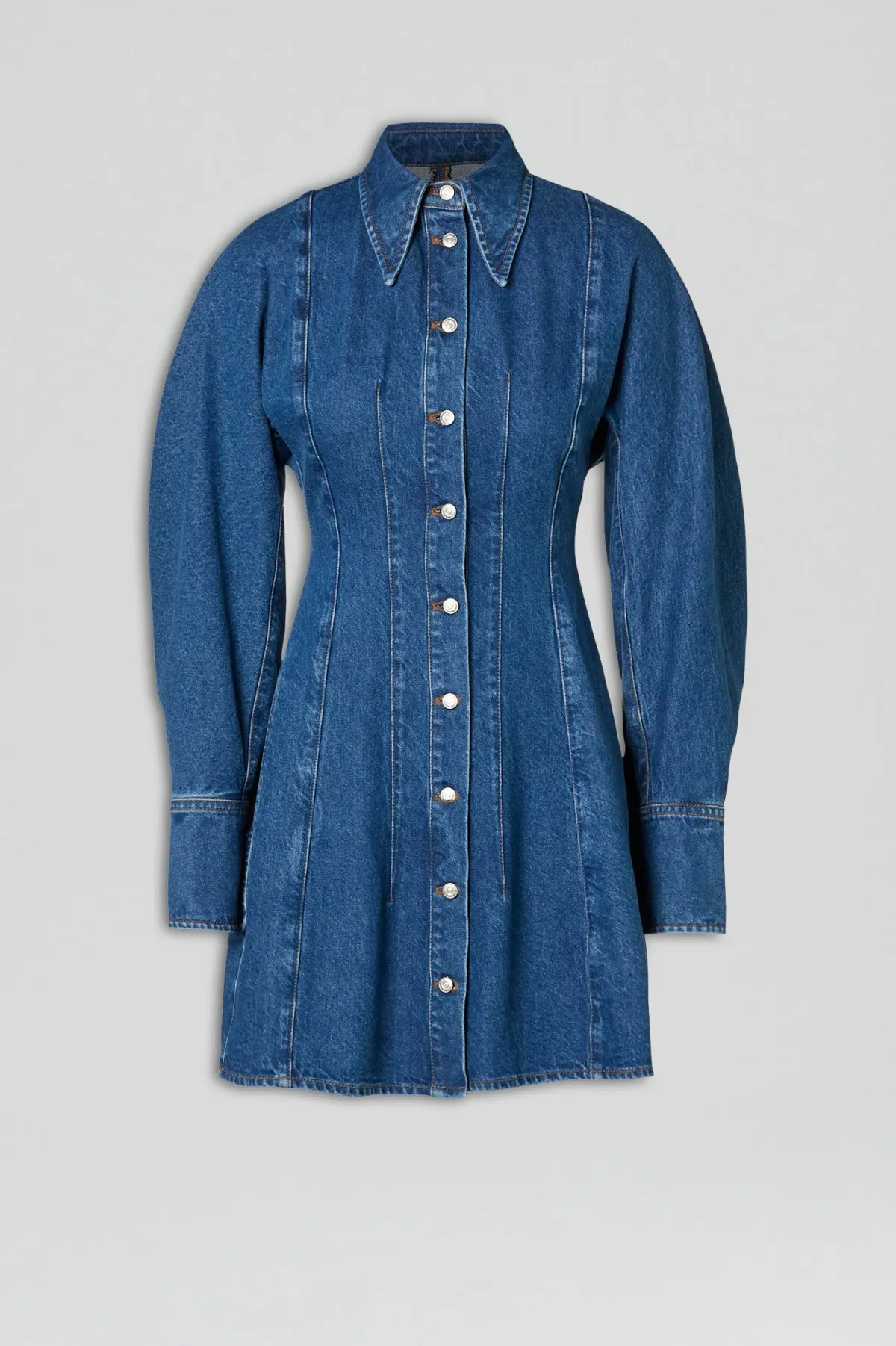 Scanlan Theodore Denim Cocoon Sleeve Mini Dress Size 6 - Image 4