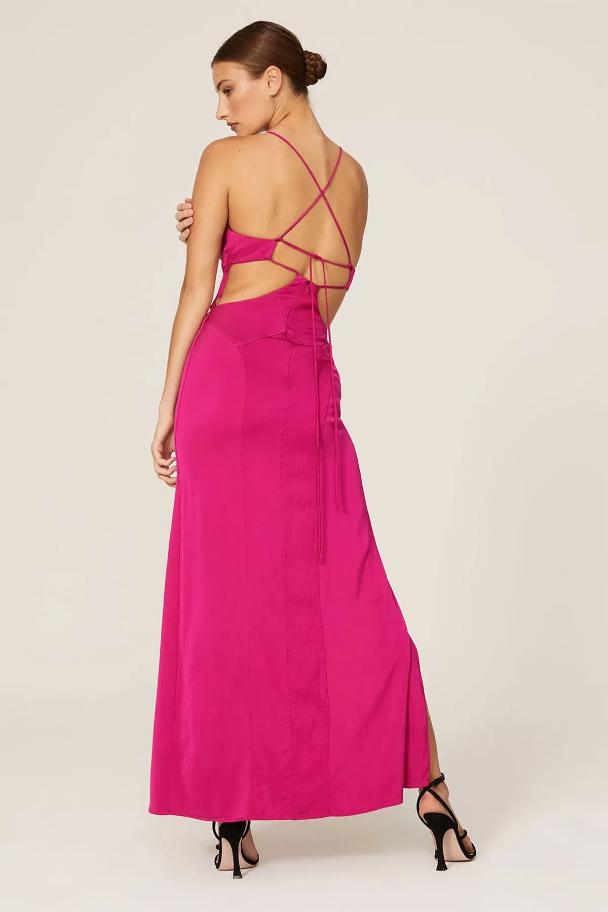 Manning Cartell Facetime Maxi Slip Dress Pink Size 10 - Image 3
