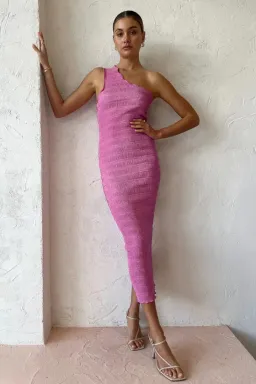 Lidee Gigi Smocking Gown in Hot Pink Size 10 for rent on The Volte - image 4