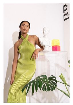 L’IDEE SIOREE Pleated Halter Gown for rent on The Volte - image 1