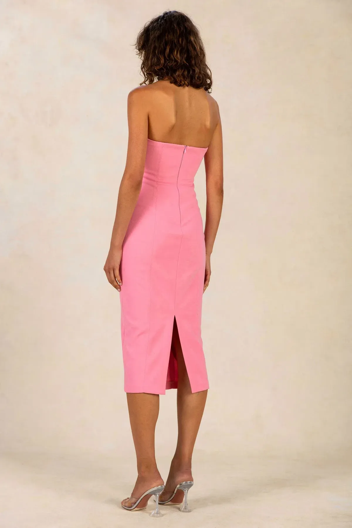 MISHA Antonella Midi Dress Pink Size 8/S - Image 3