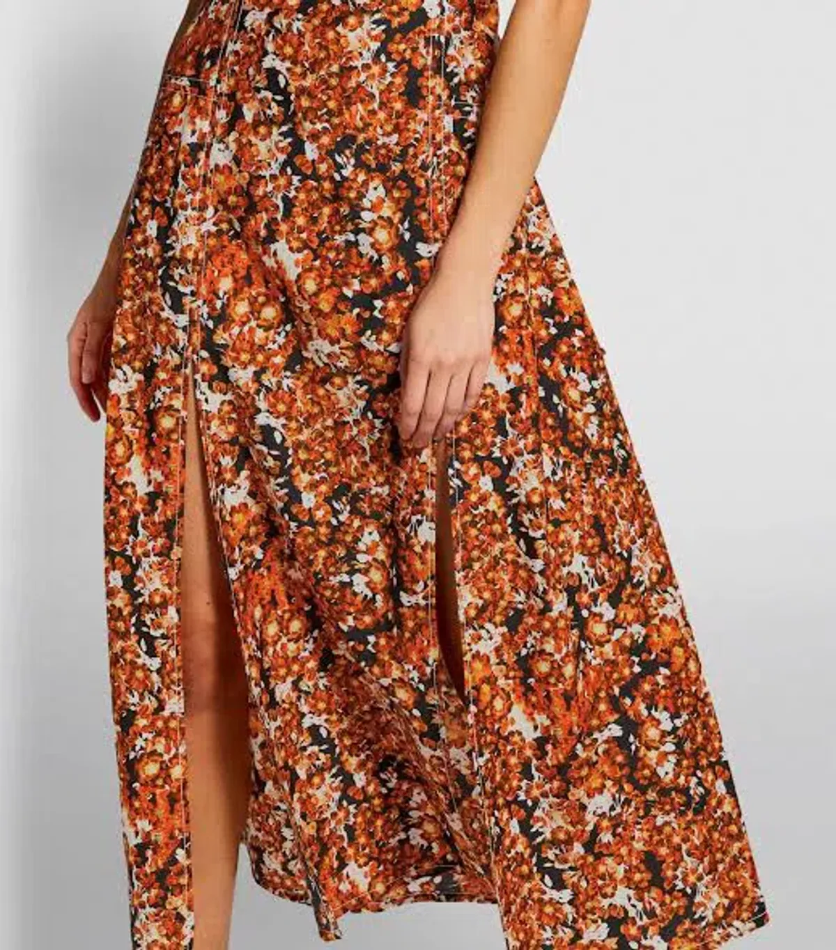 Camilla and Marc Asterid Midi Print Dress Orange Size AU 6 - Image 6
