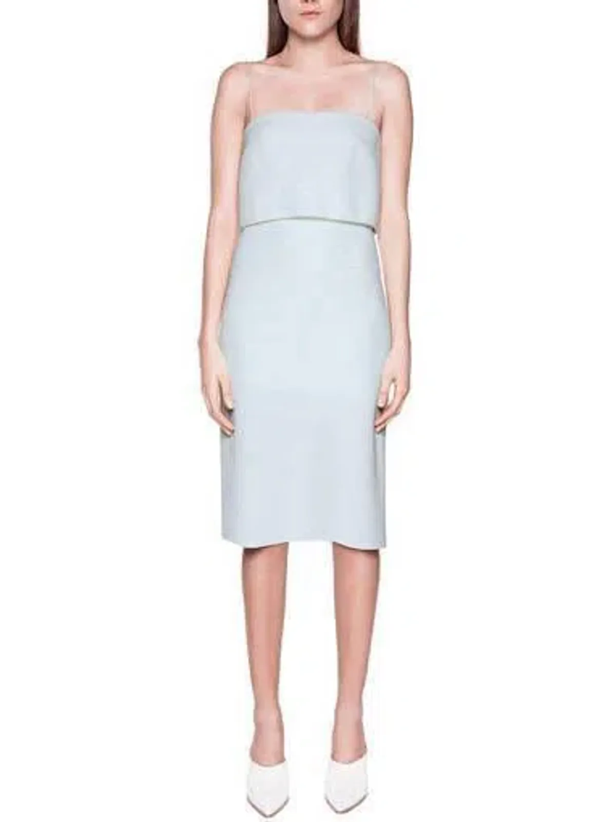 Dion Lee Blue Column Midi Dress Blue Size AU 6 - Image 1