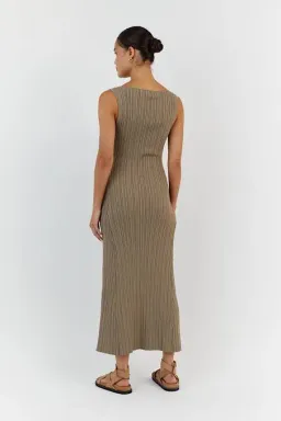 Dissh Ivy Moss Midi Dress Brown Size AU 8 for rent on The Volte - image 3