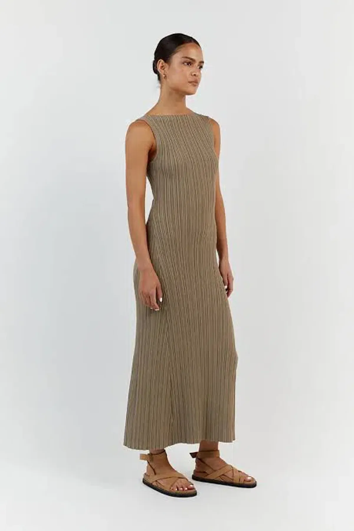 Dissh Ivy Moss Midi Dress Brown Size AU 8 - Image 2