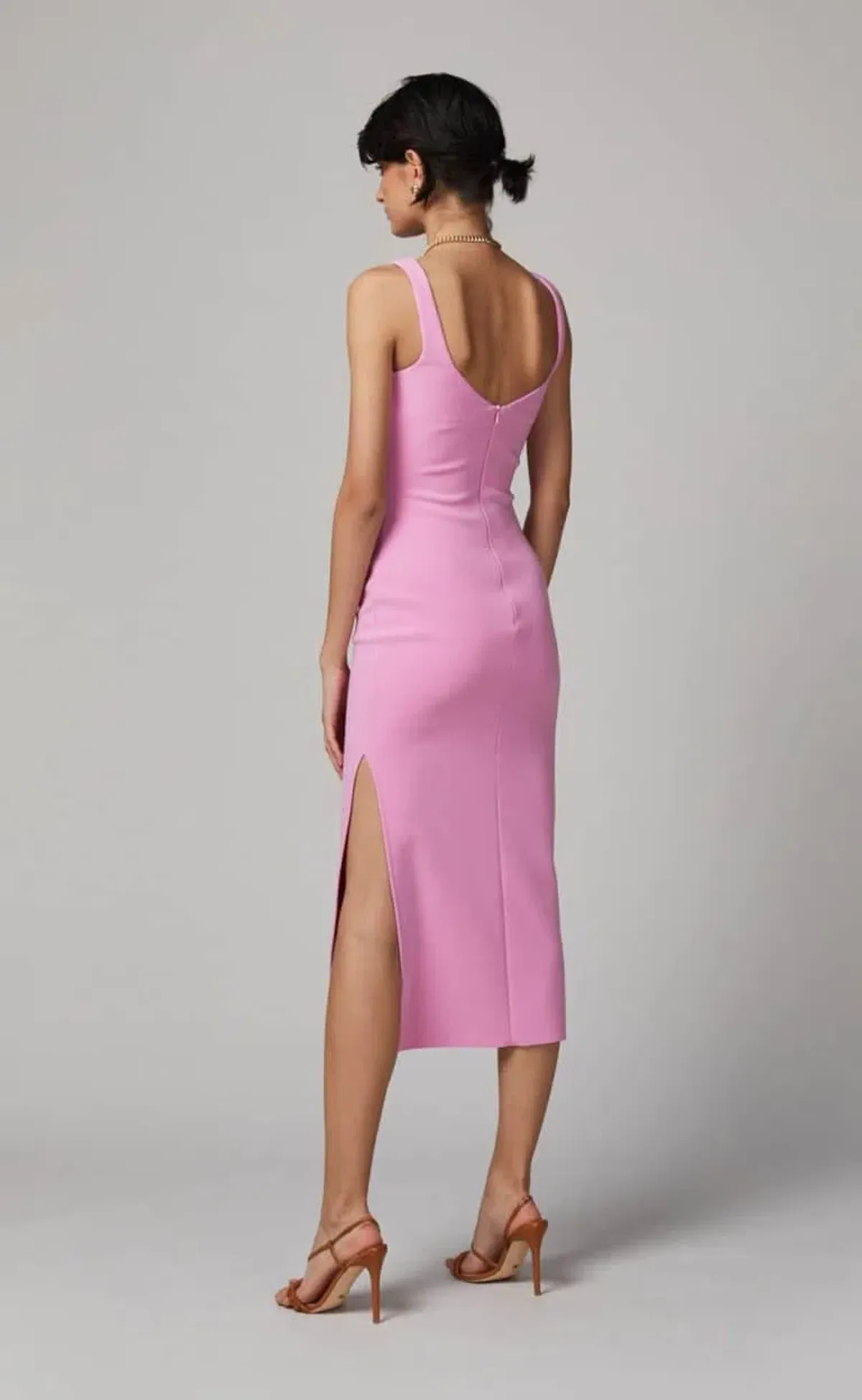 Bec & Bridge Joelle Midi in Bubble Gum Pink Size 6 - Image 3