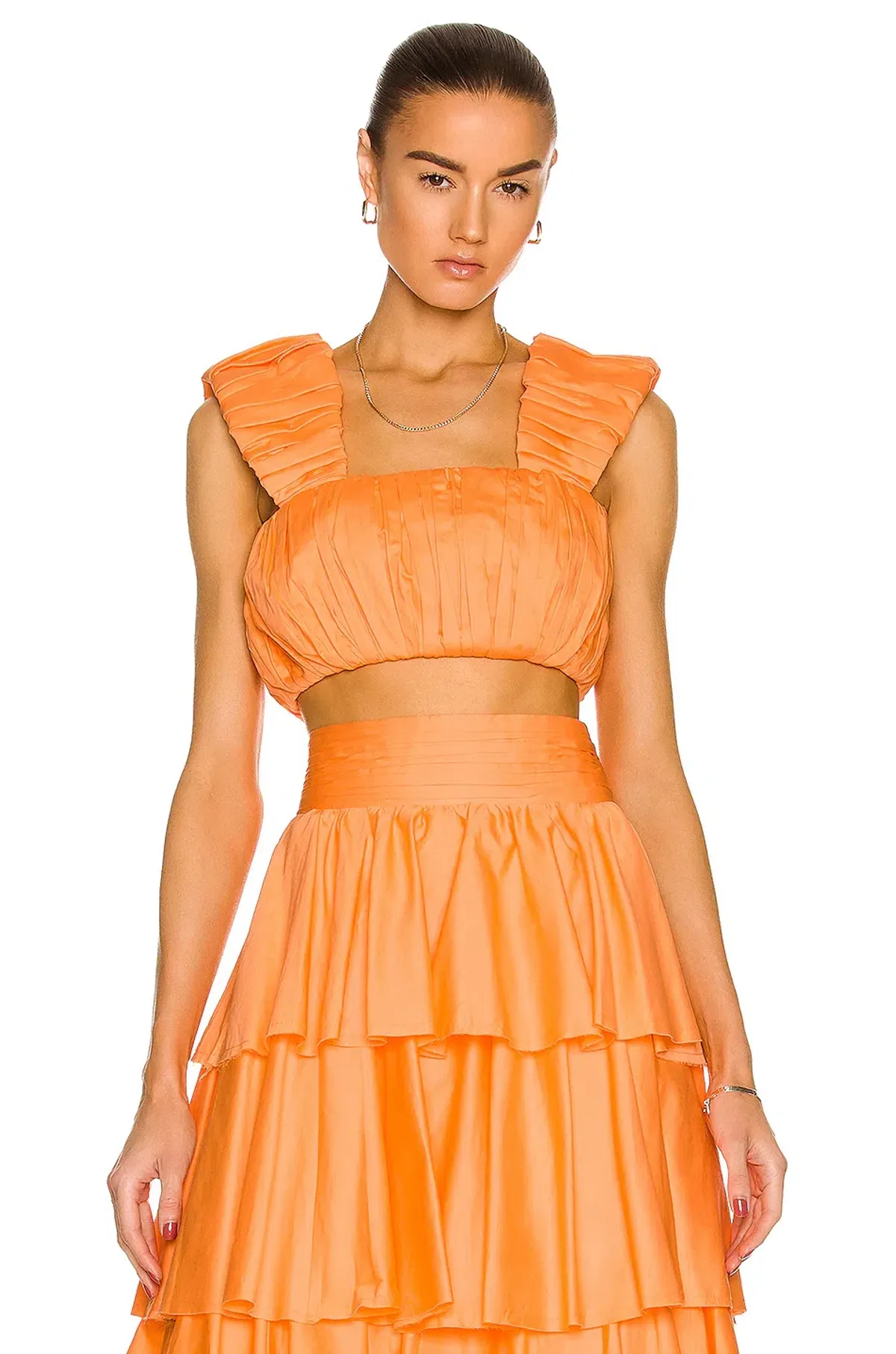 Aje Medina Ruched Cropped Top Mandarin Size 10 - Image 2