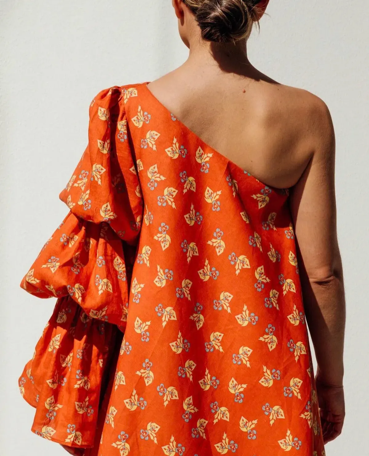 Isabella Longinnou Puffy Sleeve Swing Dress Orange Size 16 - Image 2