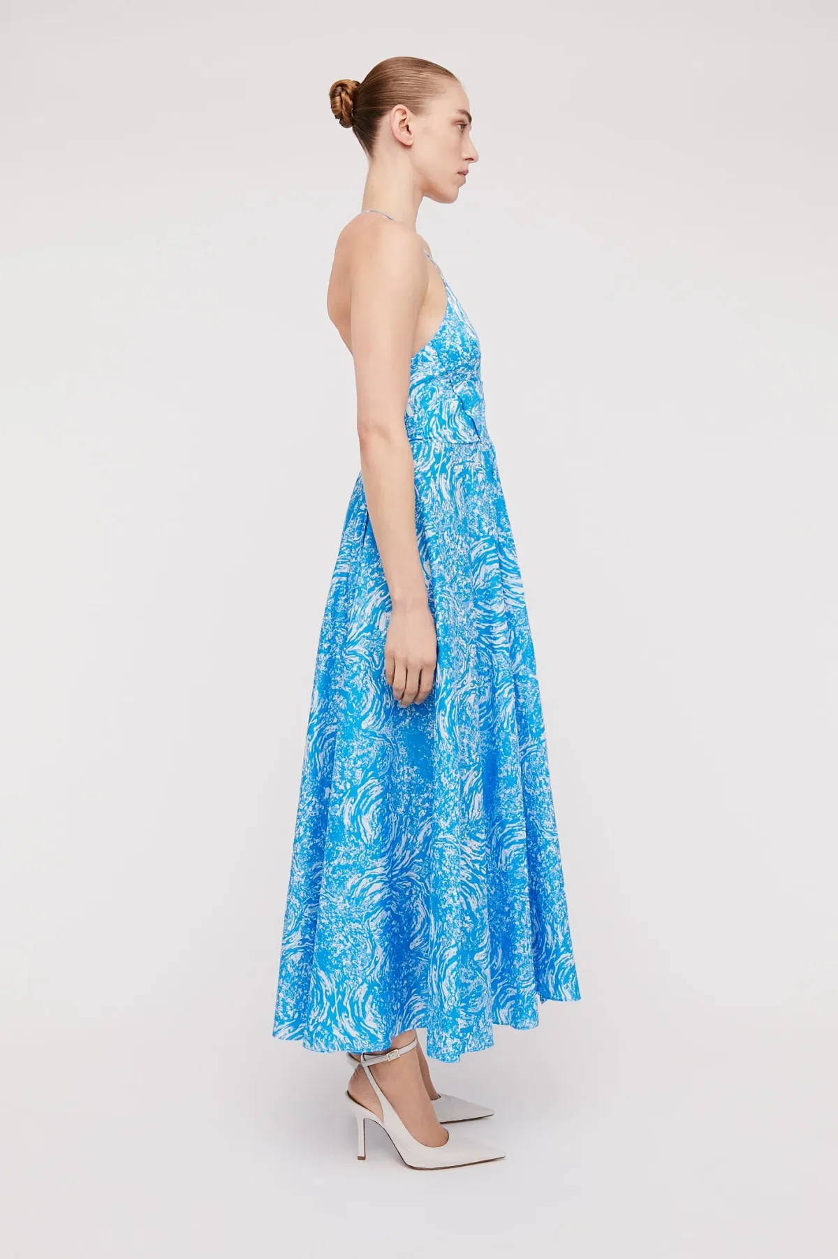 Scanlan Theodore Cotton Ocean Shoestring Dress Blue/Print Size 10  - Image 2