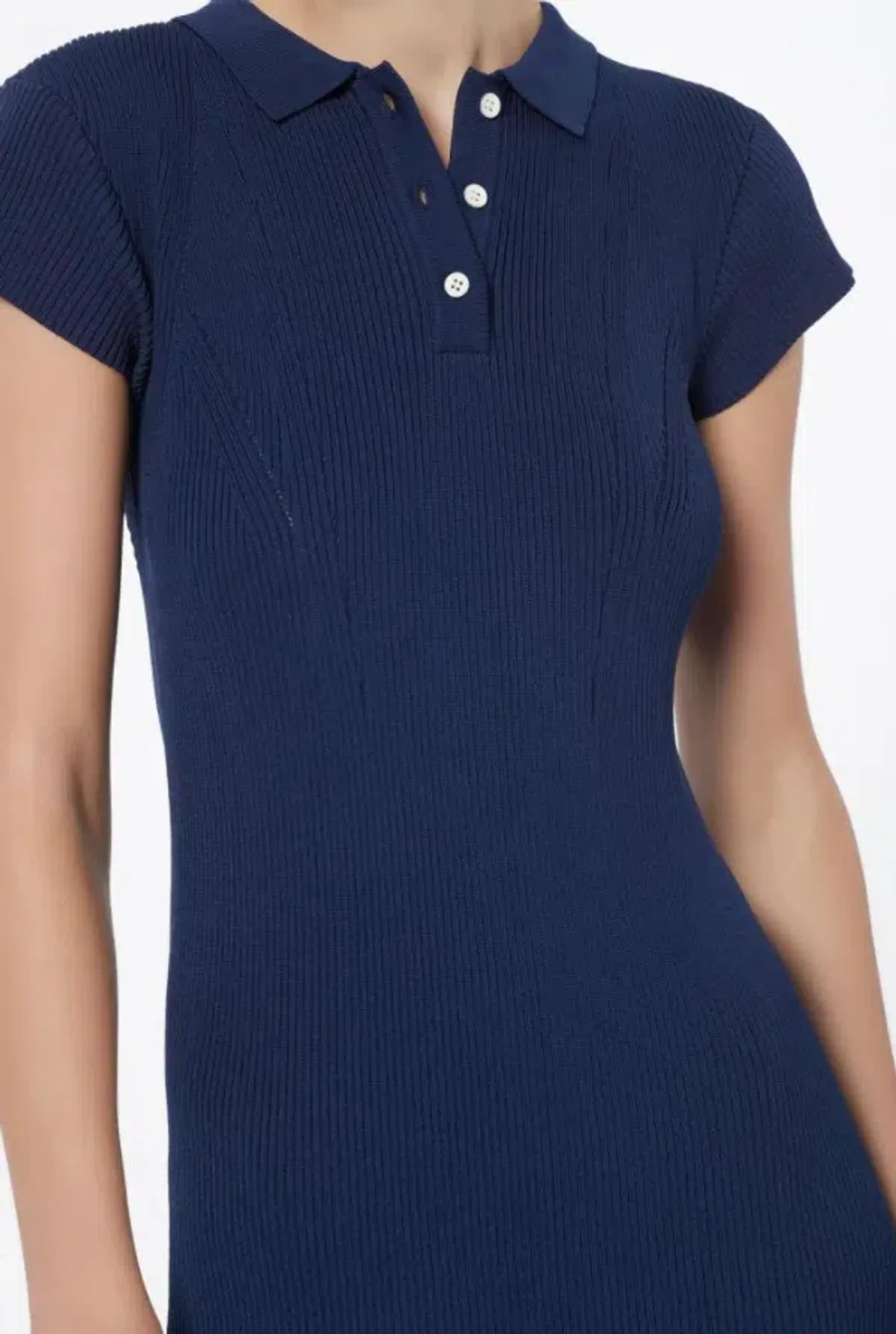 MANNNING CARTEL MVP KNIT POLO DRESS NAVY SIZE XS - Image 3