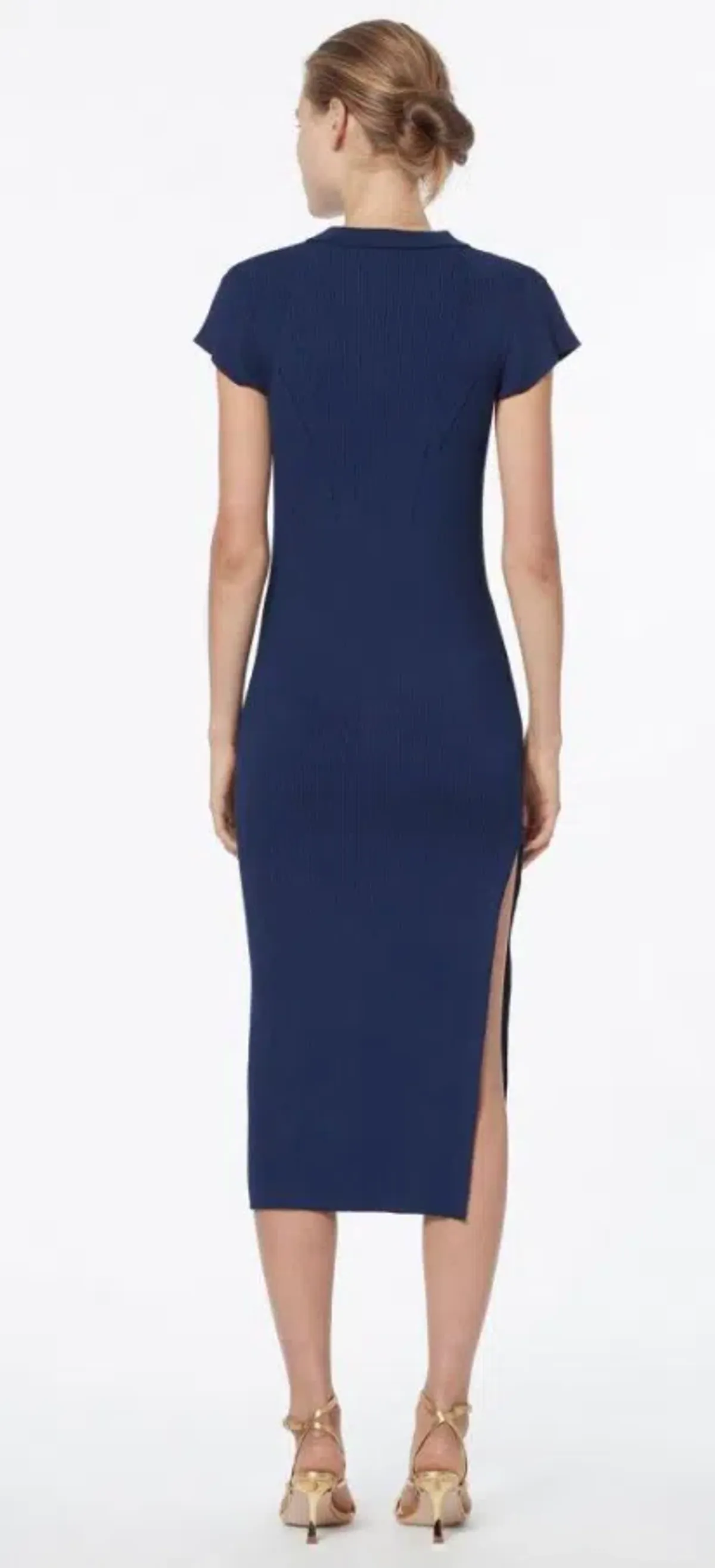MANNNING CARTEL MVP KNIT POLO DRESS NAVY SIZE XS - Image 2