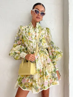 Alemais Eden Mini Dress Floral Size 8 for rent on The Volte - image 2