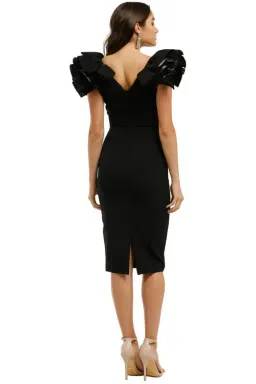 Bianca and Bridgett Lilly Midi Dress in Black in Size 8 for rent on The Volte - image 2