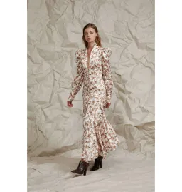 Acler Horrock Ivory Wallpaper Dress Floral Print Size AU 12  for rent on The Volte - image 1