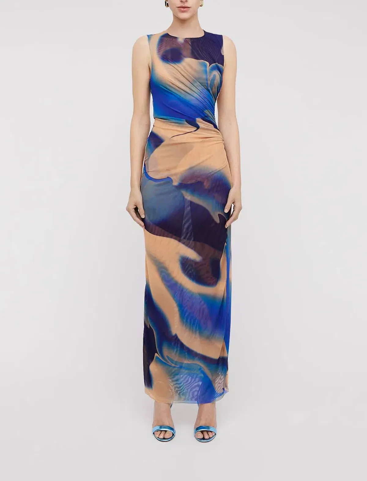 Scanlan Theodore Italian Watercolour Print Dress Blue Size 8 / S - Image 1