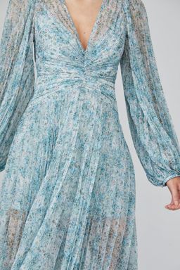 Acler Astone Midi Dress Blue Size 14 for rent on The Volte - image 4