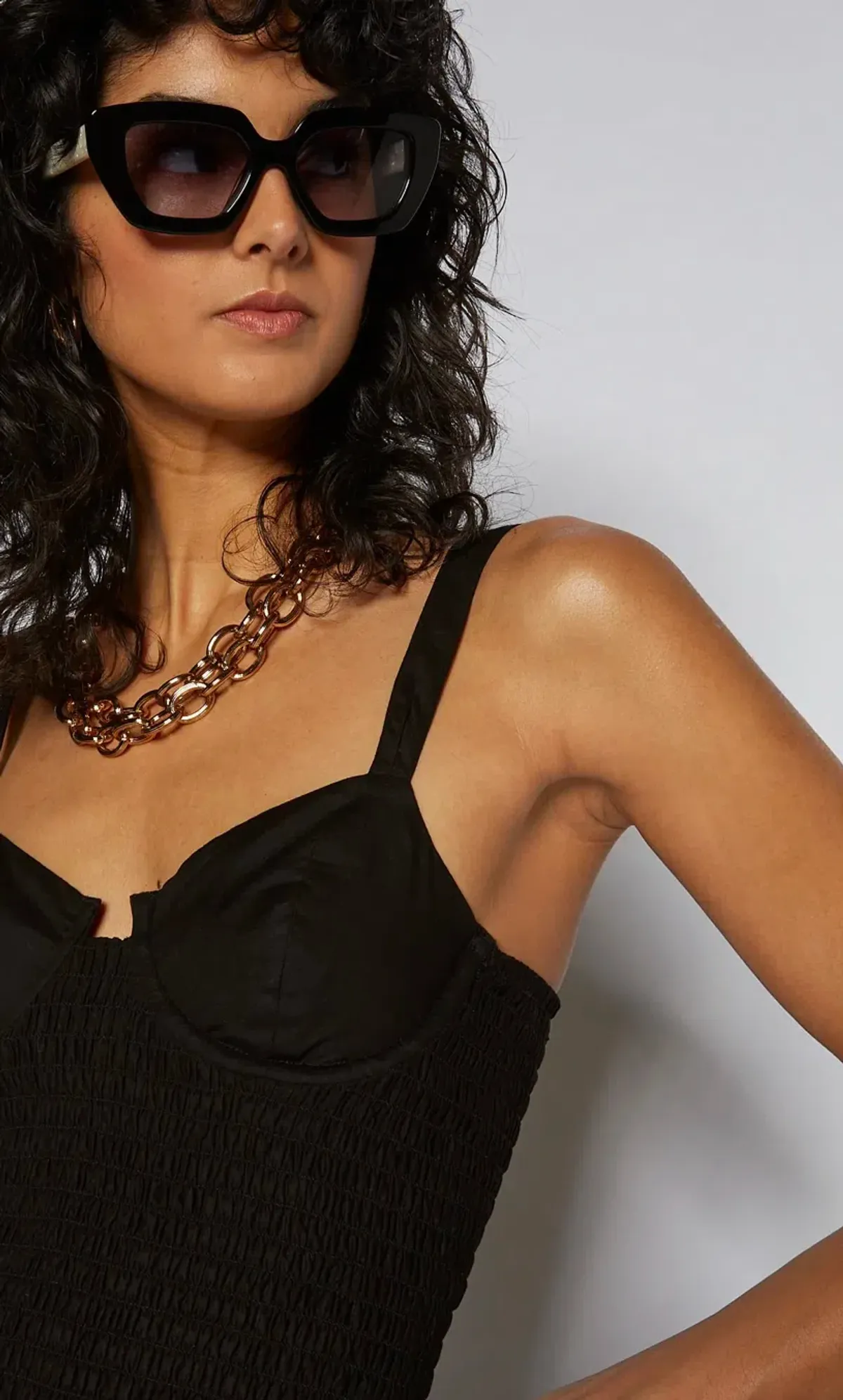 Scanlan Theodore Cotton Bralette Midi Dress Black Size 8 / S - Image 2