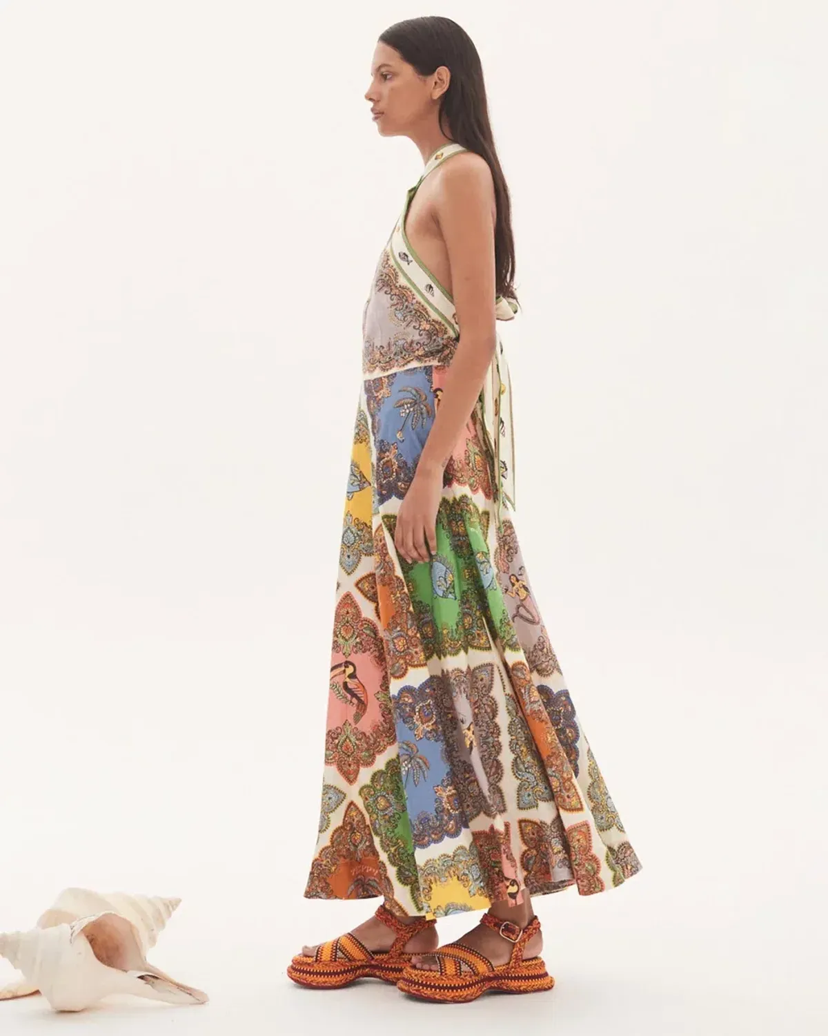 Alemais Trippy Troppo Halter Midi Dress Multi Size 12 - Image 7