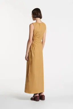 Sir the Label Dion Cut Out Detail Dress Camel Brown Size AU 10 for rent on The Volte - image 2