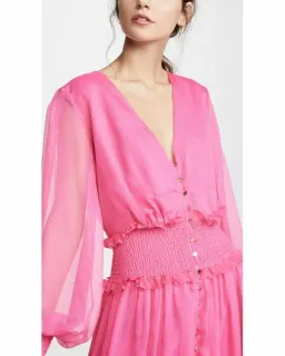 Keepsake Moonlight Midi Dress in Pink in Size 8 for rent on The Volte - image 3