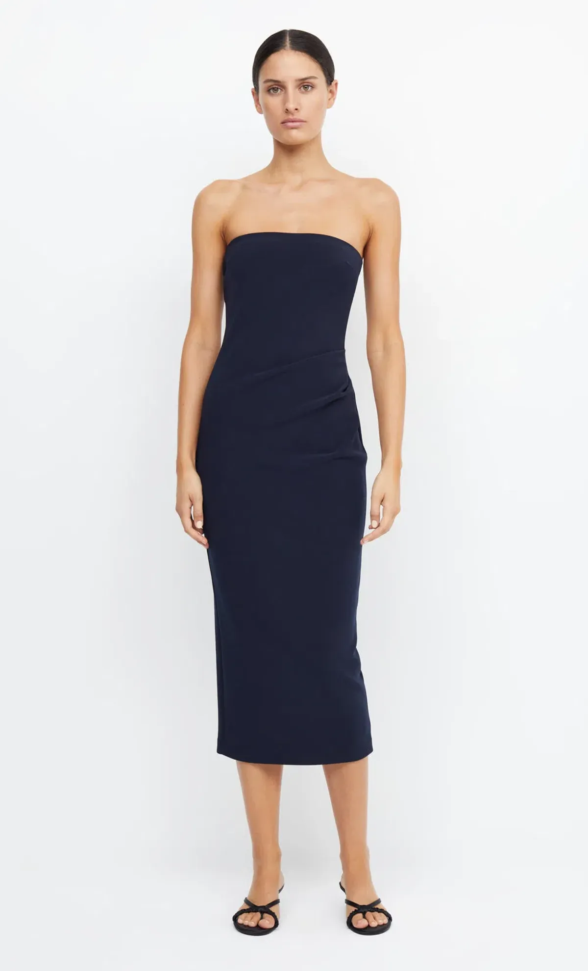 Bec & Bridge Be Mine Strapless Midi Dress Ink Size 12 - Image 1