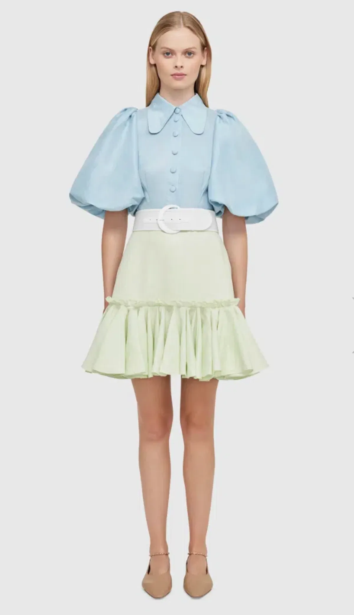Leo Lin Cambridge Mini Dress Air Multi-colored Size AU 10 - Image 1