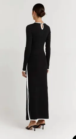 Dissh Binding Sleeved Knit Dress Black Size AU 10 for rent on The Volte - image 2