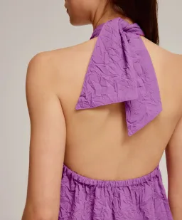Venroy Crushed Halter Dress Purple Size AU 10 for rent on The Volte - image 3