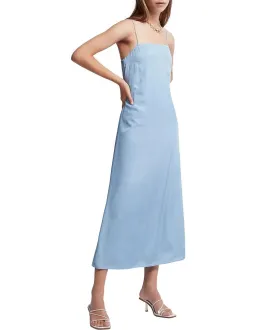 Aje Overture Ring Slip Midi Dress Light Blue A-Line Cut Out Back Size 6 for rent on The Volte - image 1