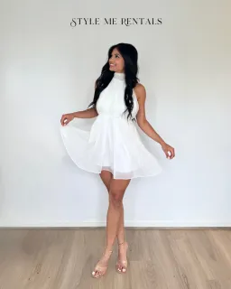 Calia Collection Rosalia Mini Dress White Size 8 for rent on The Volte - image 4