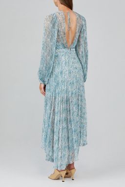 Acler Astone Midi Dress in Blue Fields Size 8 for rent on The Volte - image 3