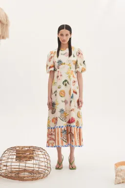 Alemais Theo Midi Dress Multi Size 10 for rent on The Volte - image 2