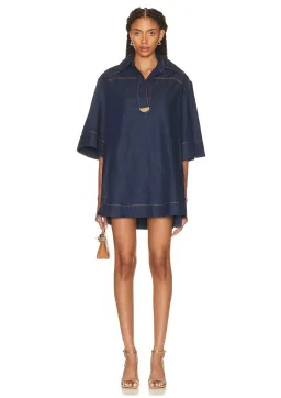 Zimmermann Denim Tunic Dress Ink Size 0 / AU 8 for rent on The Volte - image 1