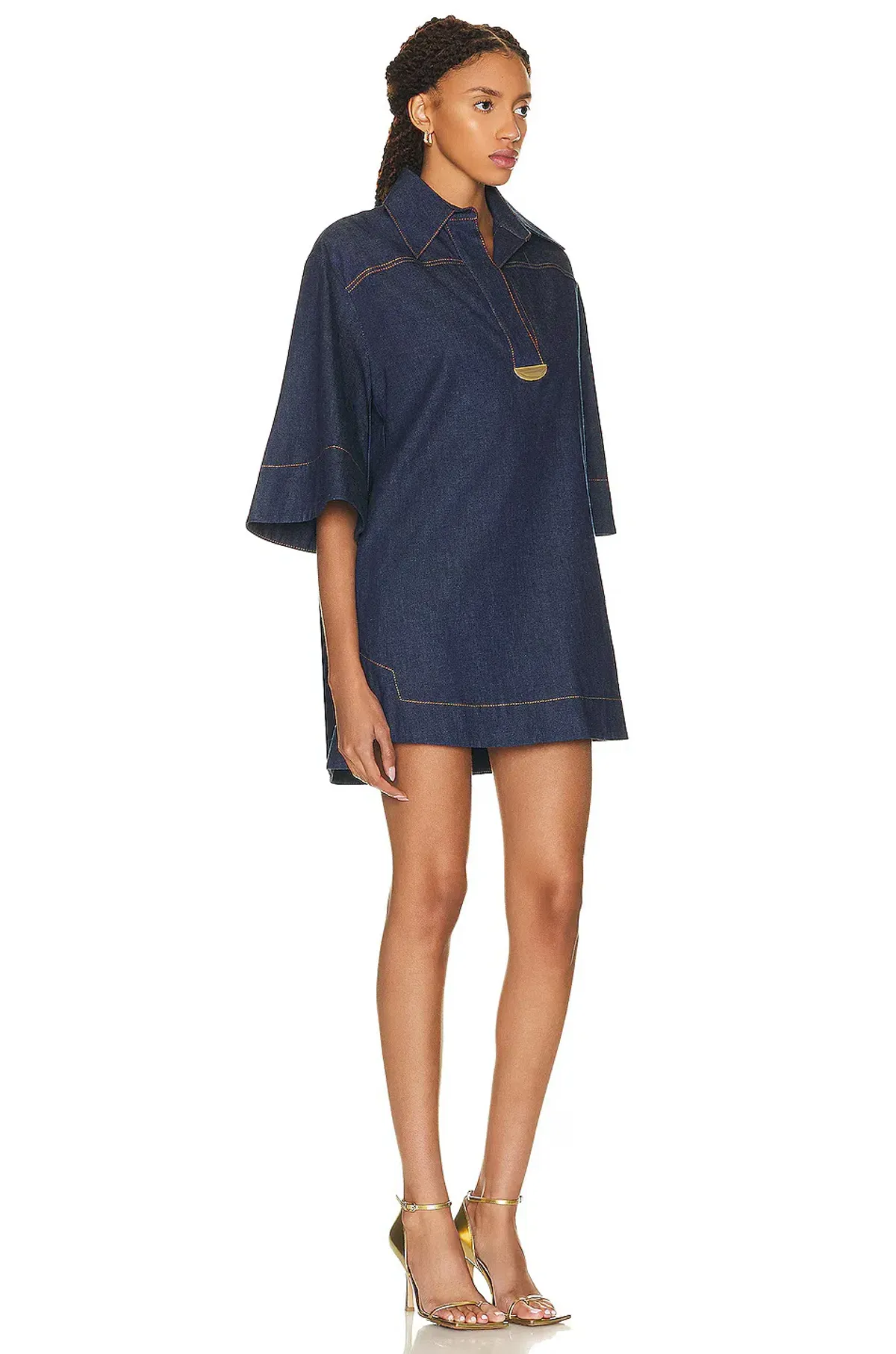 Zimmermann Denim Tunic Dress Ink Size 0 / AU 8 - Image 2