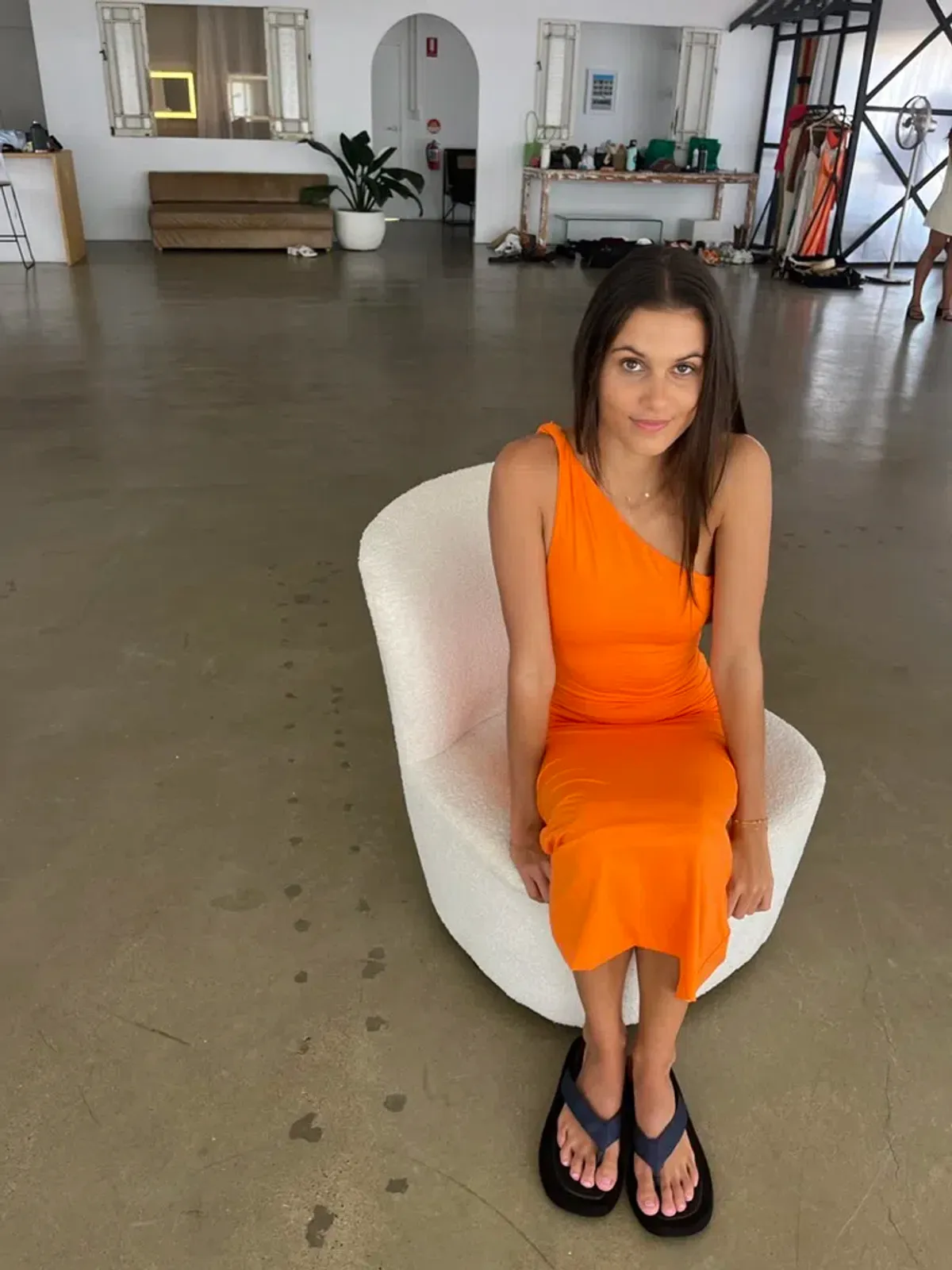 Kookaï Bambi Midi Dress Orange Size 34 / AU 6 - Image 4