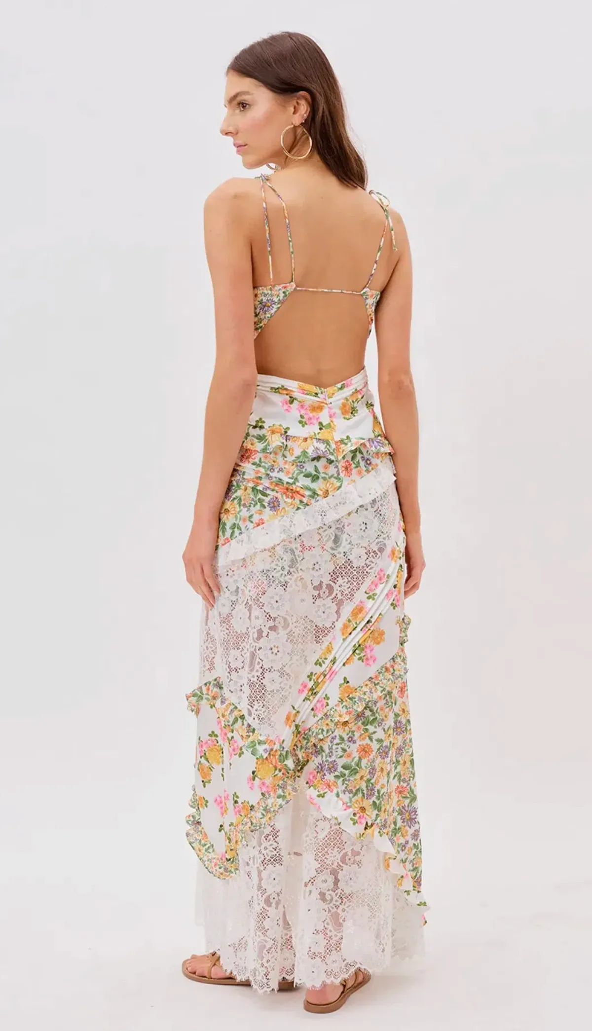 For Love and Lemons Rosalyn Maxi Dress White Size AU 10 - Image 2