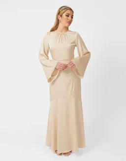 Twiice Boutique Liana Satin Maxi Dress Champagne Size 8 for rent on The Volte - image 2