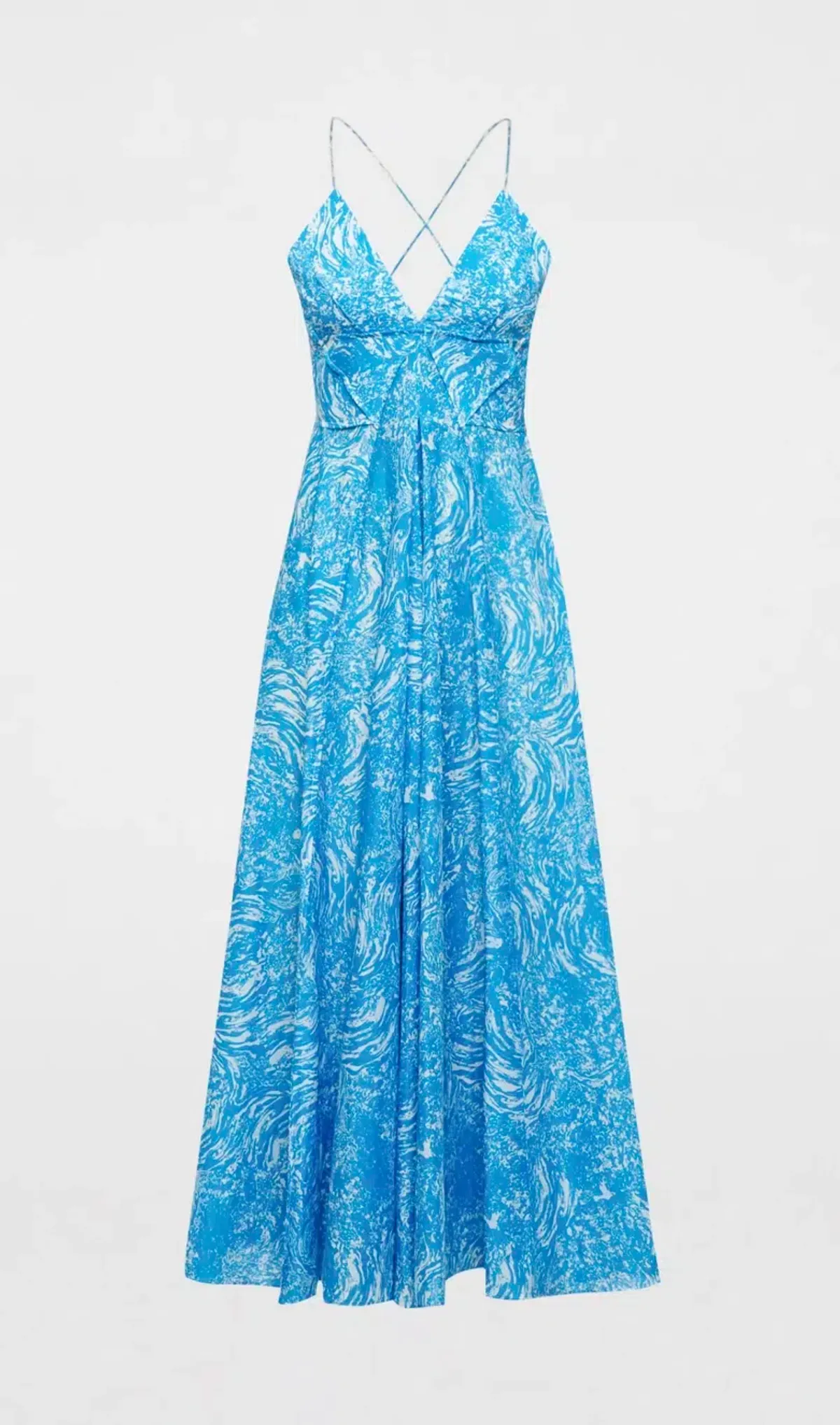 Scanlan Theodore Ocean Cotton Shoestring Dress Blue Size 6 / XS - Image 4