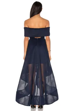 Bronx And Banco Tulip Off Shoulder Dress Navy Size 10 for rent on The Volte - image 3