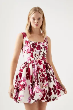 Aje Suzette Mini Dress Roses Of Provence Floral White Size AU 10 for rent on The Volte - image 4
