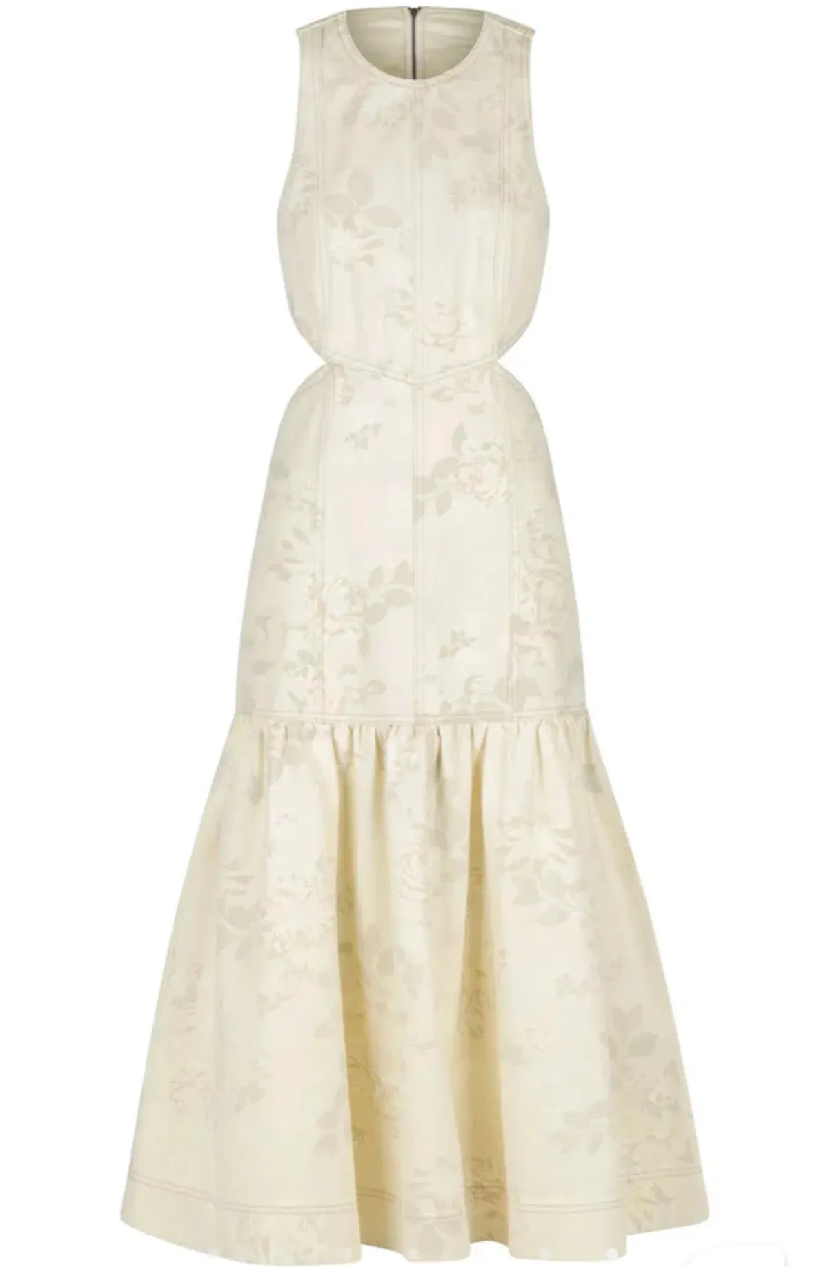 Shona Joy Monica Panelled Cut Out Midi Dress  Cream Size  8 - Image 5
