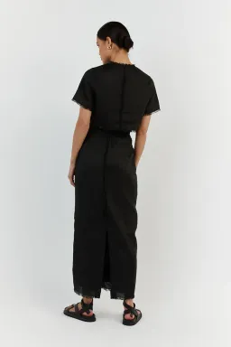 Dissh Georgie Linen Fringe Sets Black Size 12 for rent on The Volte - image 4