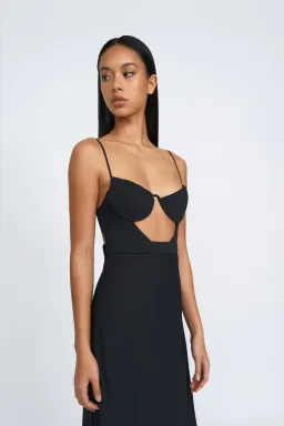 By Johnny Diandra Wire Full Length Dress Black Size 8 / S for rent on The Volte - image 2