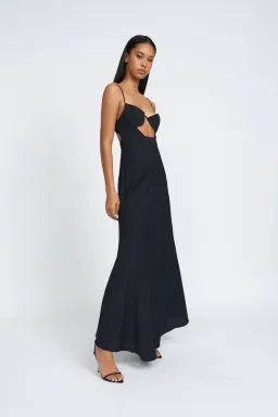 By Johnny Diandra Wire Full Length Dress Black Size 8 / S for rent on The Volte - image 1