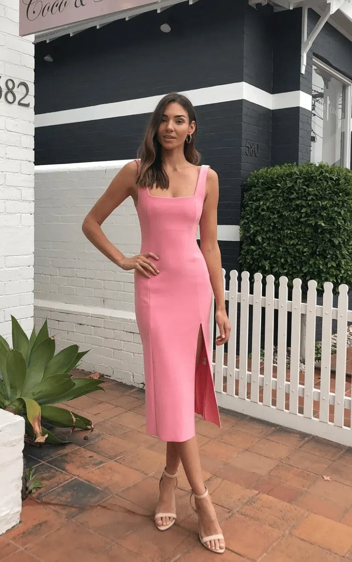Bec & Bridge Hibiscus Islands Midi Dress Pink Size 6 - Image 2