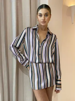 Hansen & Gretel Jerico Dress In Licorice Stripe Size AU 10 for rent on The Volte - image 5