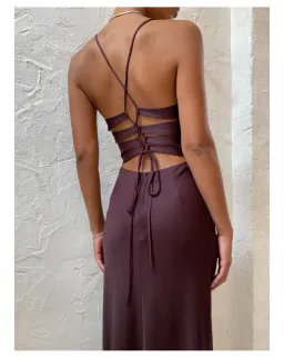 Manning Cartell Time To Shine Slip Dress in Truffle Brown Size AU 10 for rent on The Volte - image 2