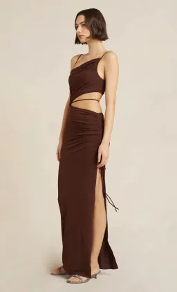 Bec & Bridge Dilkon Maxi Dress In Chocolate Size 8 for rent on The Volte - image 4