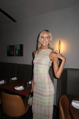 With Harper Lu Plaid Mesh Maxi Dress Multi-colored Size Small / AU 6 for rent on The Volte - image 2
