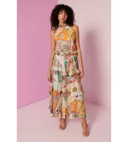Kate Ford Zellije Long Layered Dress Yolanda Size 10  for rent on The Volte - image 1